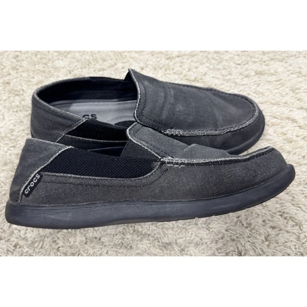 Crocs Mens Santa Cruz 2 Gray Slip On Loafers Water Boat Shoes Size 8 Comfort‎